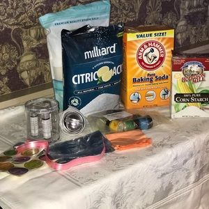 Supplies for making bath bombs